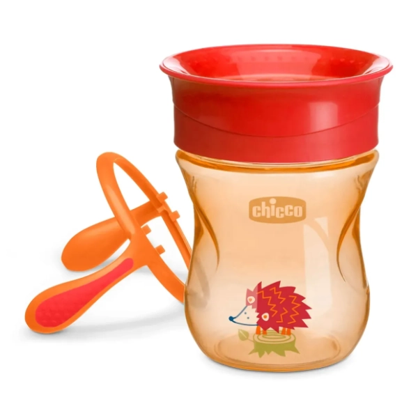 CHICCO No spill čaša Perfect 360 stepeni (12m+) narandžasta