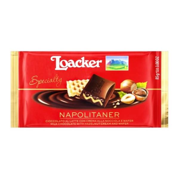 Čokolada LOACKER sa napolitankama 100g