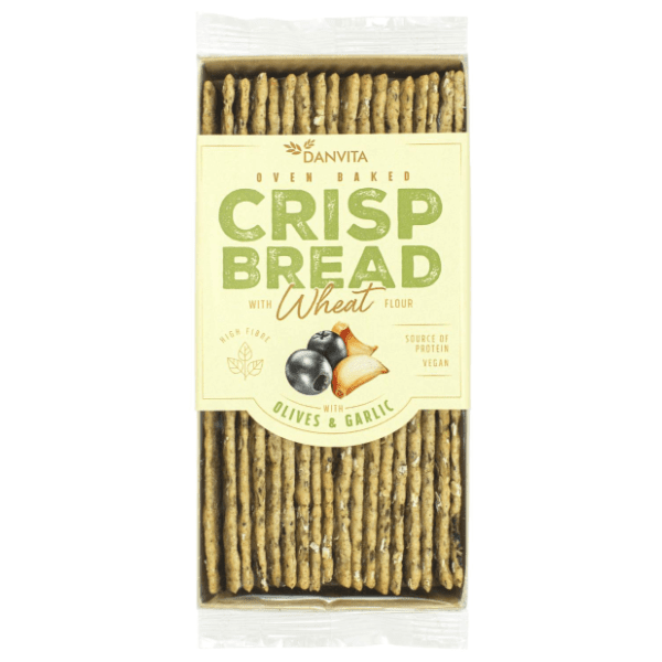 DANVITA Crisp bread hrskave pločice maslline beli luk 130g
