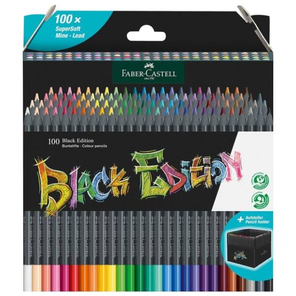 Drvene boje FABER CASTELL black edition 100kom
