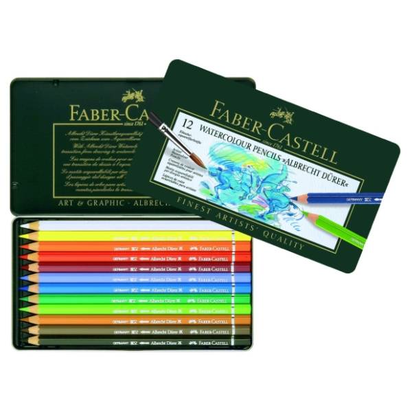 Drvene boje FABER CASTELL durer metalna kutija 12kom 