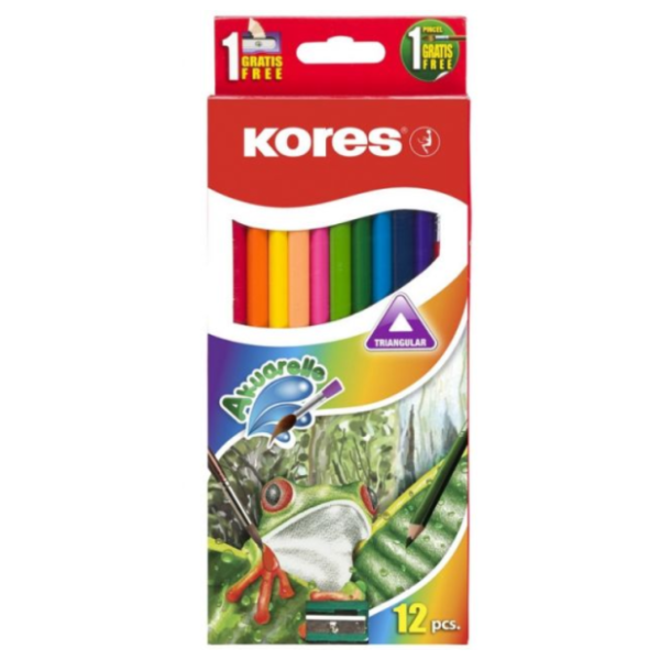 Drvene boje KORES akuarelle 12kom