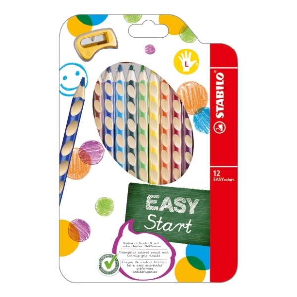Drvene boje za levoruke STABILO easy colors 12kom