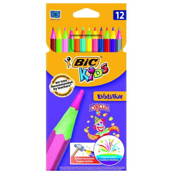 Drvene bojice BIC kids evolution circus super 12kom
