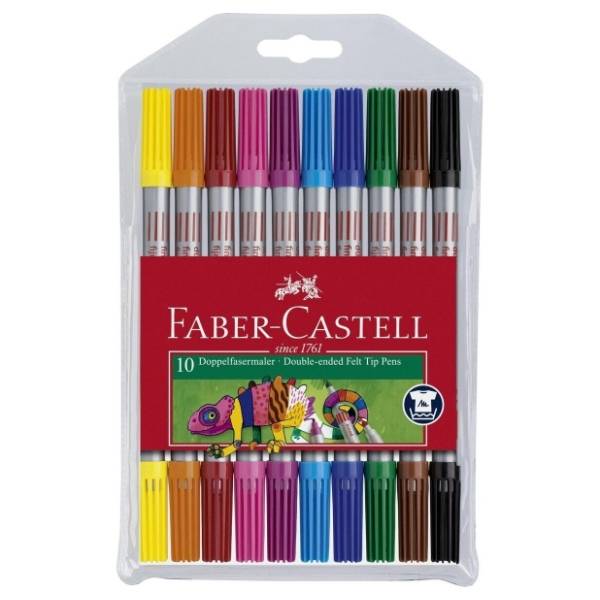 Flomasteri FABER CASTELL dupli 10kom