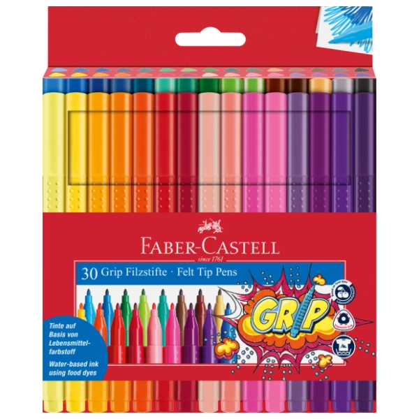 Flomasteri FABER CASTELL grip set 30kom