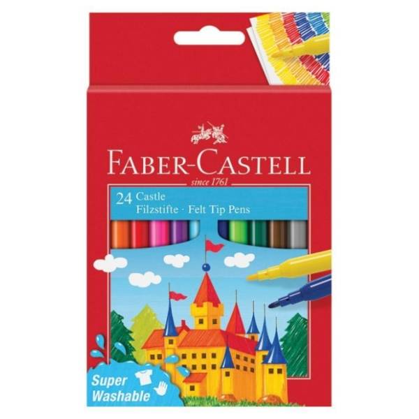 Flomasteri FABER CASTELL zamak 24kom