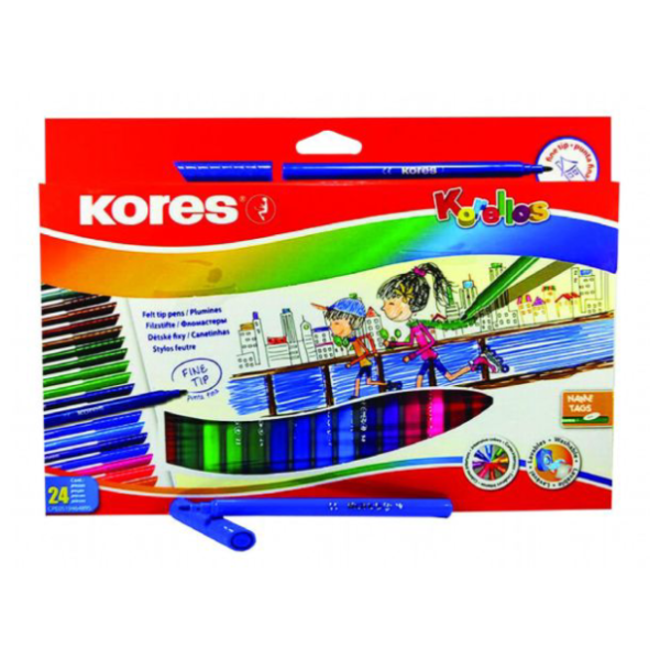 Flomasteri KORES korellos 24kom