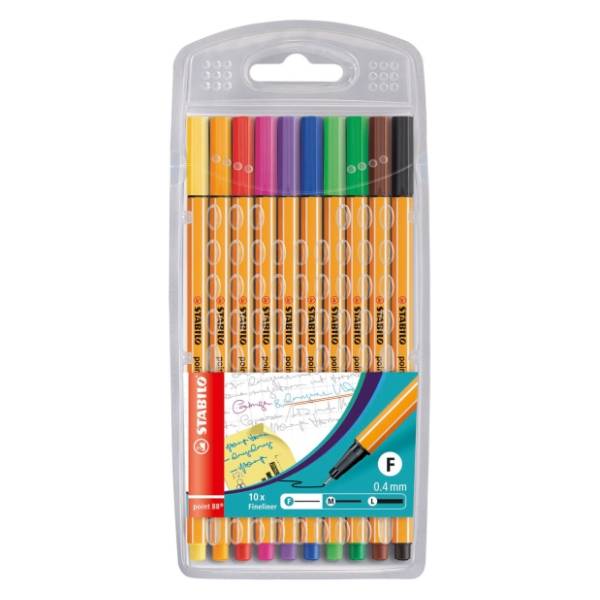 Flomasteri STABILO finelineri point 88 set 10kom