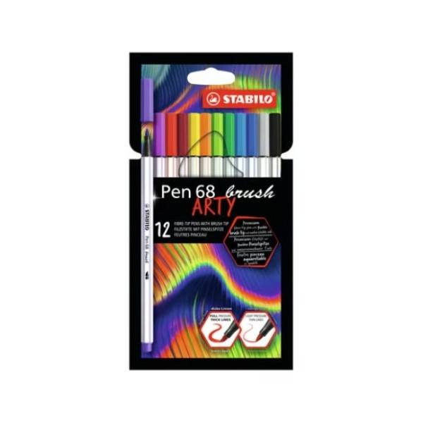 Flomasteri STABILO pen 68 brush 12kom