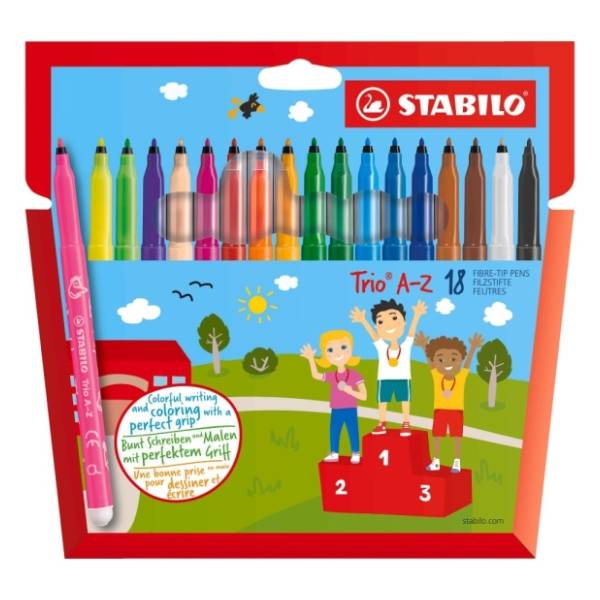 Flomasteri STABILO trio A-Z 18kom