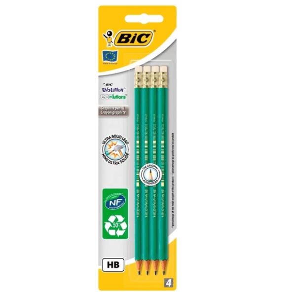 Grafitna olovka sa gumicom BIC conte evolution ecolutions hb 4kom