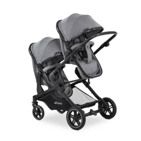 HAUCK kolica za blizance Atlantic Twin grey