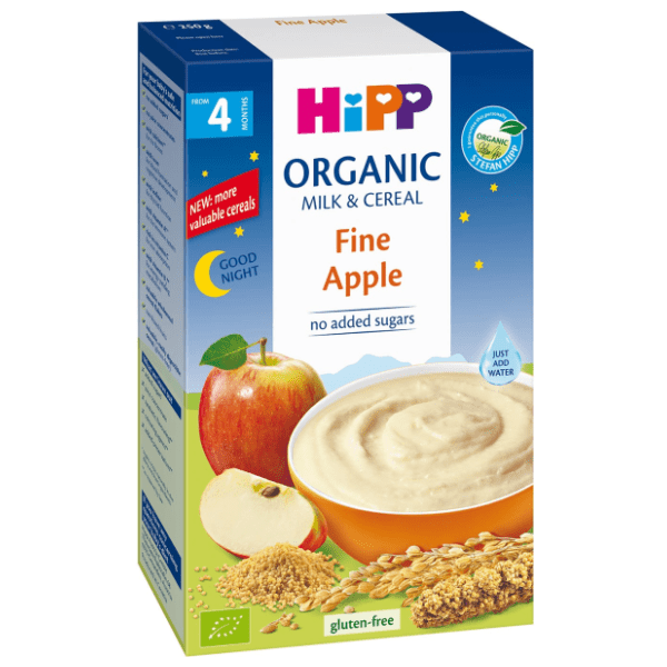 HIPP Organic instant mlečna kaša laku noć jabuka 250g