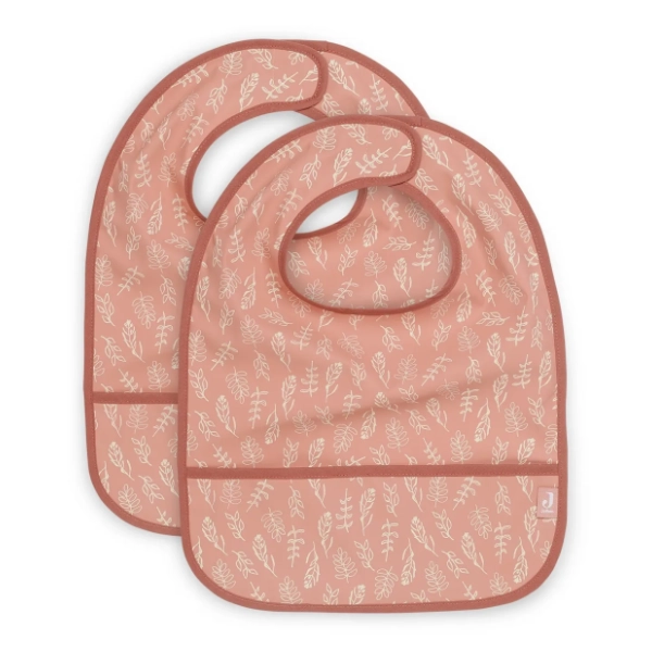 JOLLEIN portikla za bebe Bib Waterproof Meadow Rosewood 2kom