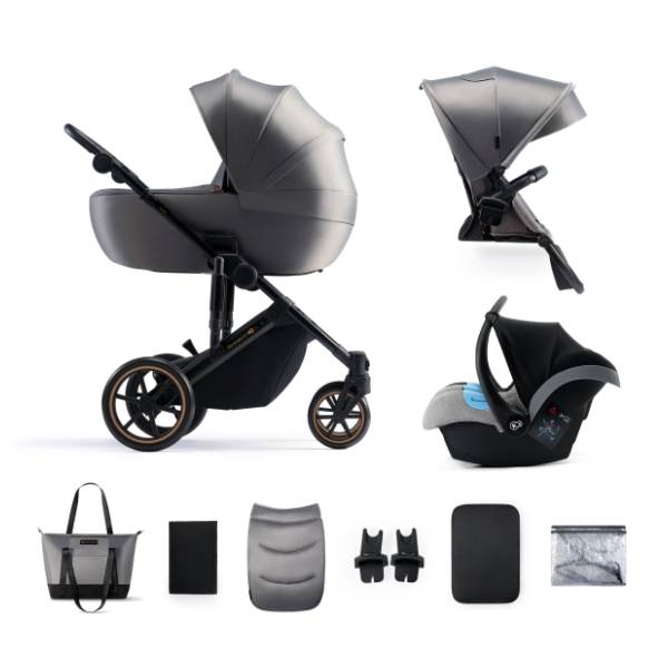 KINDERKRAFT kolica za bebe 3 u 1 Prime 2 Shadow grey