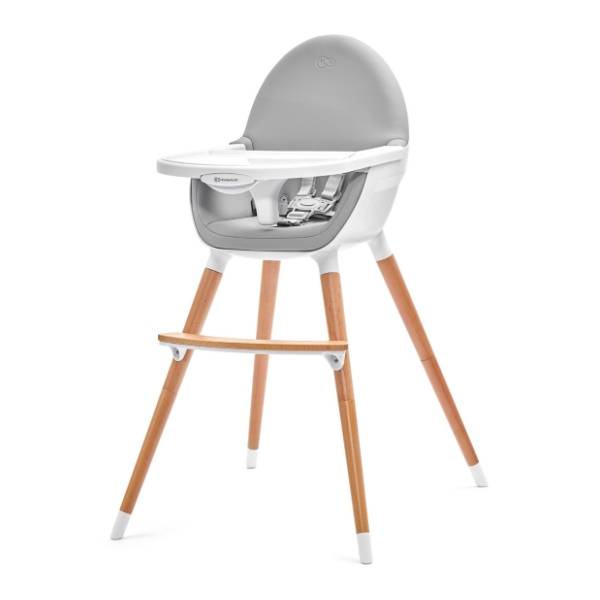 KINDERKRAFT Fini grey stolica za hranjenje 2u1