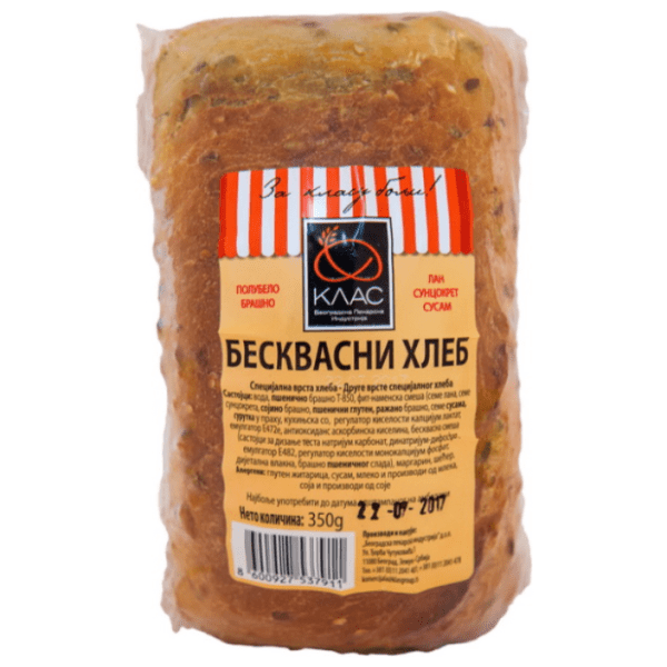 KLAS beskvasni hleb 350g