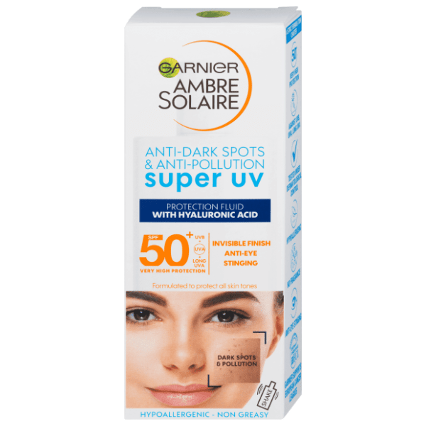 GARNIER Ambre solaire fluid za lice SPF50+ 40ml