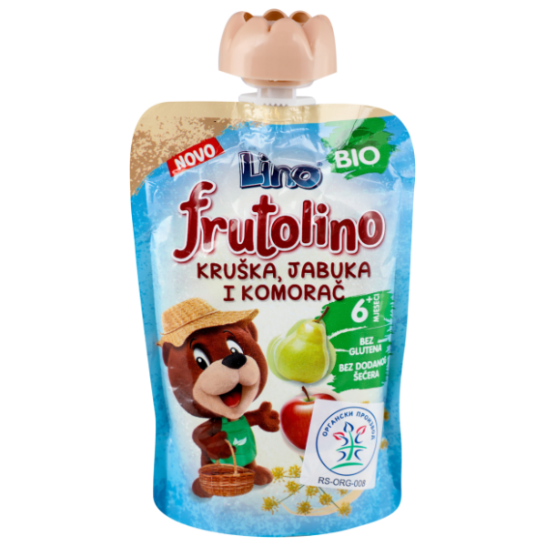 LINO FRUTOLINO Bio kašica kruška jabuka komorač 100g