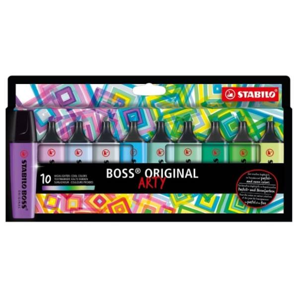 Markeri STABILO boss original arty hladne boje 10kom