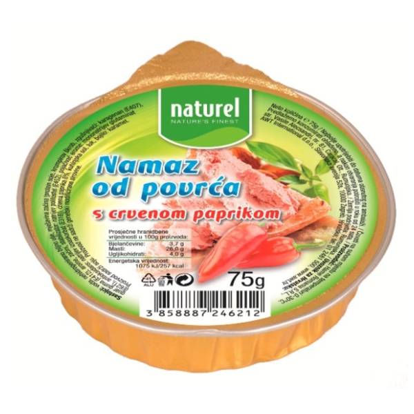 NATUREL namaz od povrća sa crvenom paprikom 75g