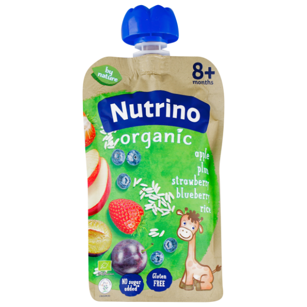 NUTRINO organska pirinčana kašica šljiva jagoda borovnica vitamin C 100g