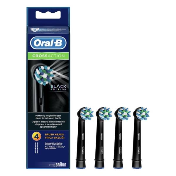 ORAL B refill cross action black zamenska glava za električnu četkicu 4kom
