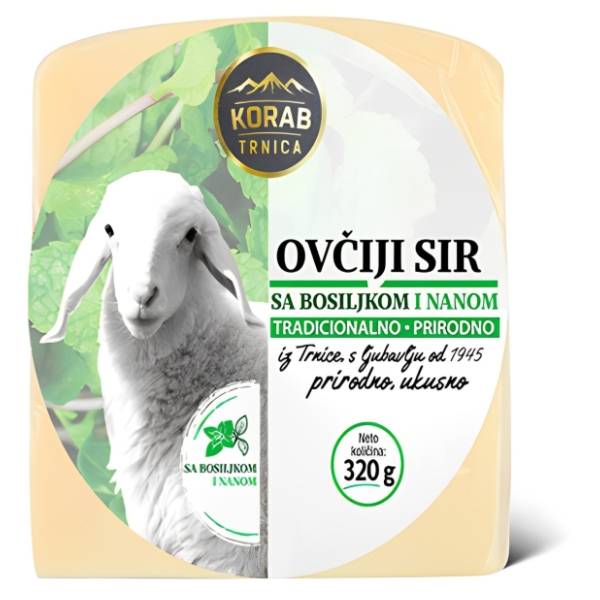 Ovčiji sir nana bosiljak KORAB 320g