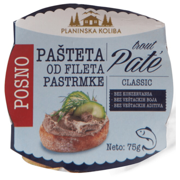 Pašteta od fileta pastrmke PLANINSKA KOLIBA 75g