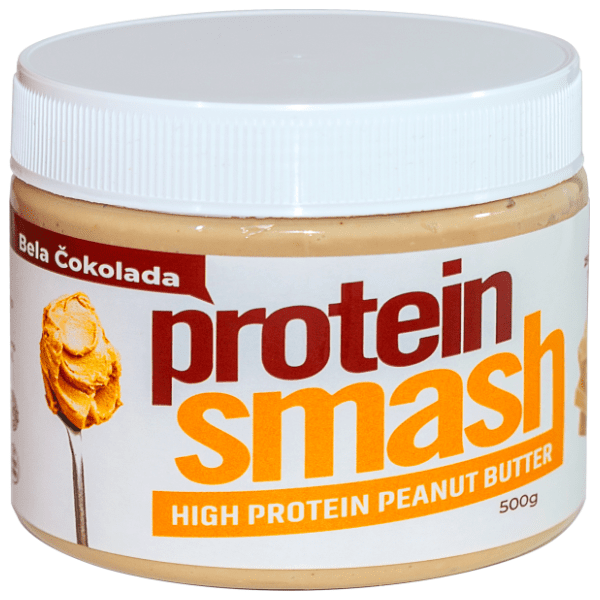 Kikiriki puter PROTEIN SMASH bela čokolada 500g