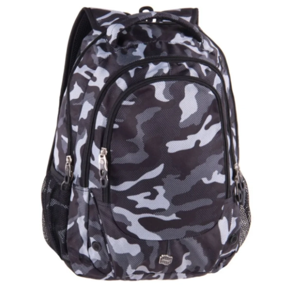 Ranac za školu PULSE Blast gray army crni