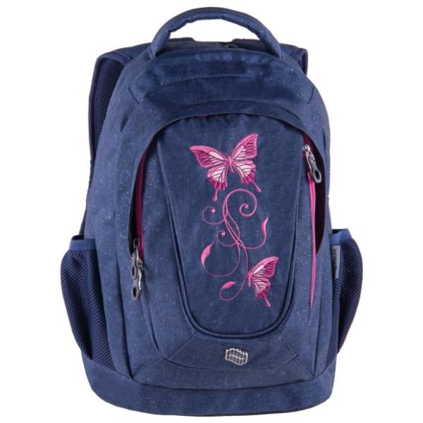 Ranac za školu PULSE Music jeans butterfly 