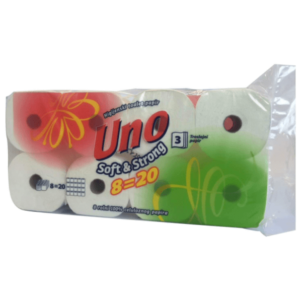 Toalet papir UNO soft & strong 3sloja 8kom