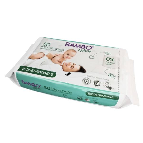 Vlažne maramice BAMBO nature 50kom