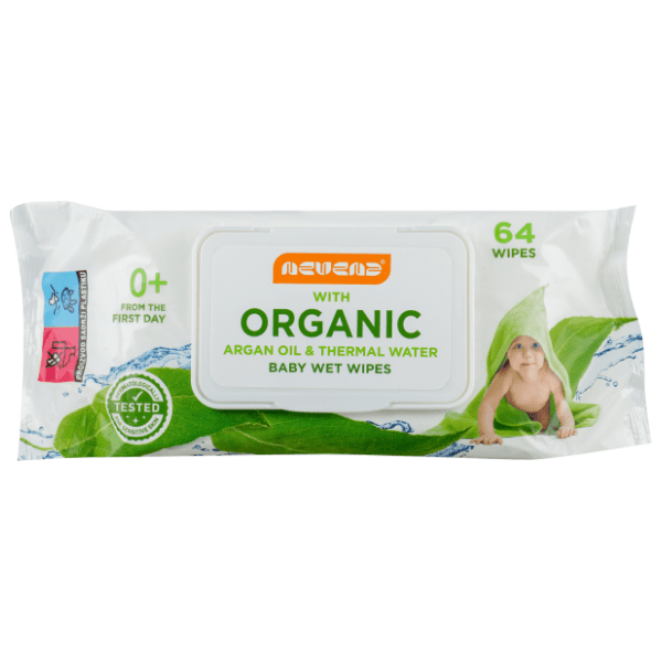 Vlažne maramice NEVENA baby organic argan oil & thermal water 64g