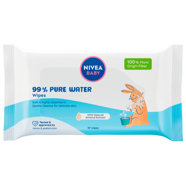 Vlažne maramice NIVEA Baby 99% pure water 57kom