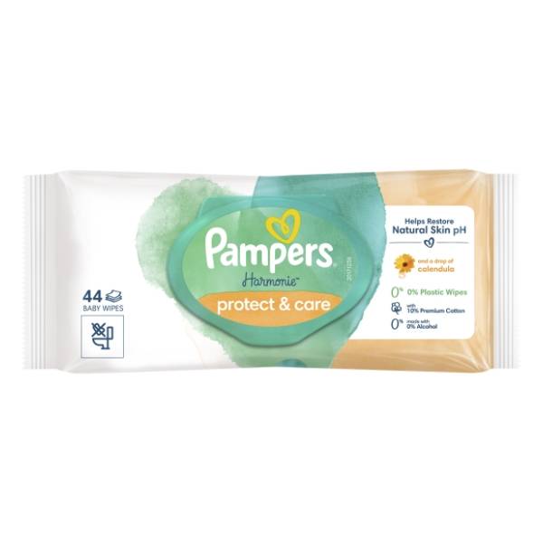  Vlažne maramice PAMPERS Harmonie protect & care 44kom