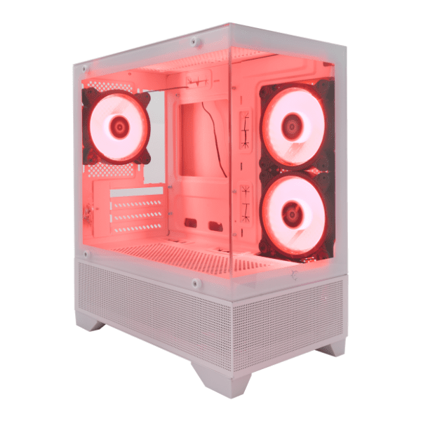 WHITE SHARK kućište Torpedo White + 3 x Dash ventilatora