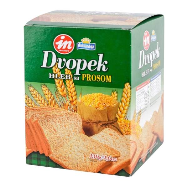 ALEKSANDRIJA In bezglutenski dvopek sa prosom 130g