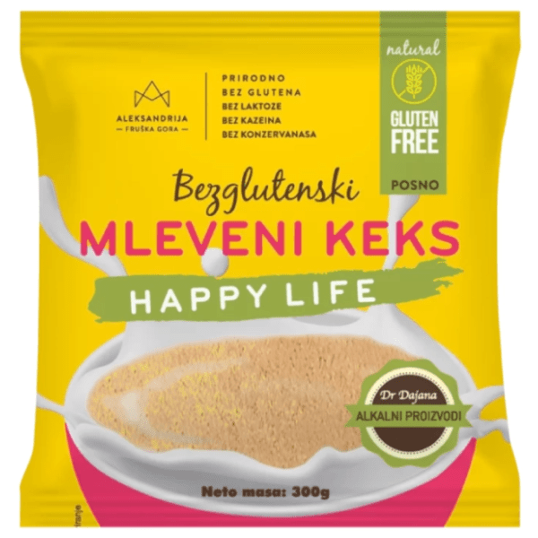 ALEKSANDRIJA IN bezglutenski mleveni keks happy life 300g