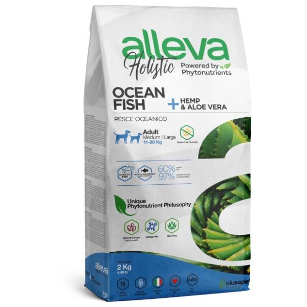 ALLEVA Holistic medium&maxi hrana za pse okeanska riba 2kg