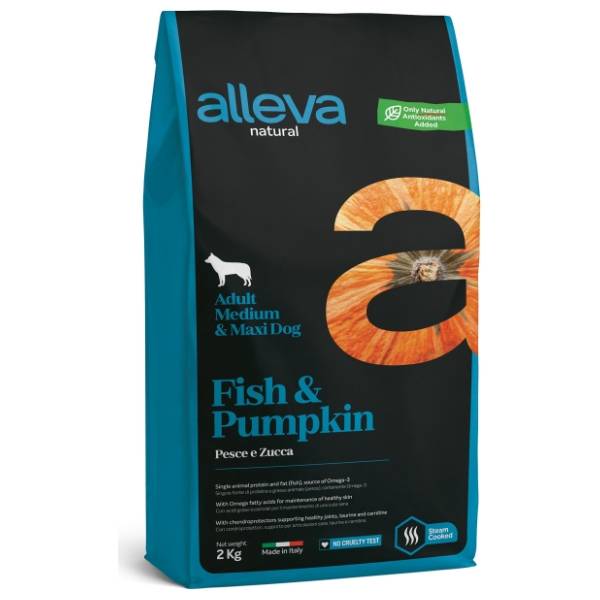 ALLEVA Natural hrana za pse riba i bundeva 2kg