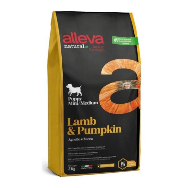 ALLEVA Natural hrana za štence jagnjetina i bundeva 2kg