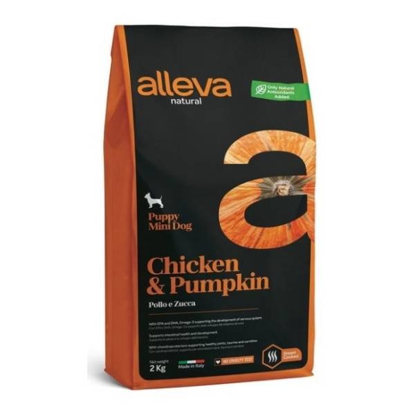 ALLEVA Natural hrana za velike štence piletina i bundeva 2kg
