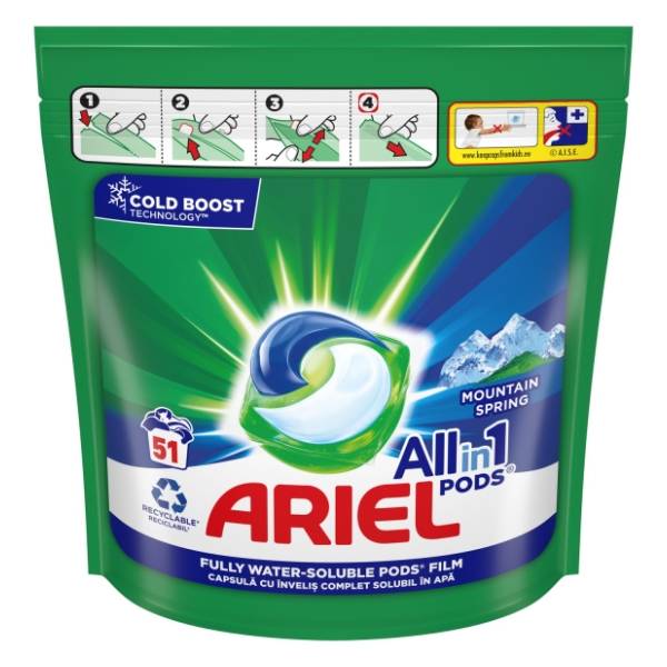 ARIEL PODS Mountain spring kapsule za veš 51kom