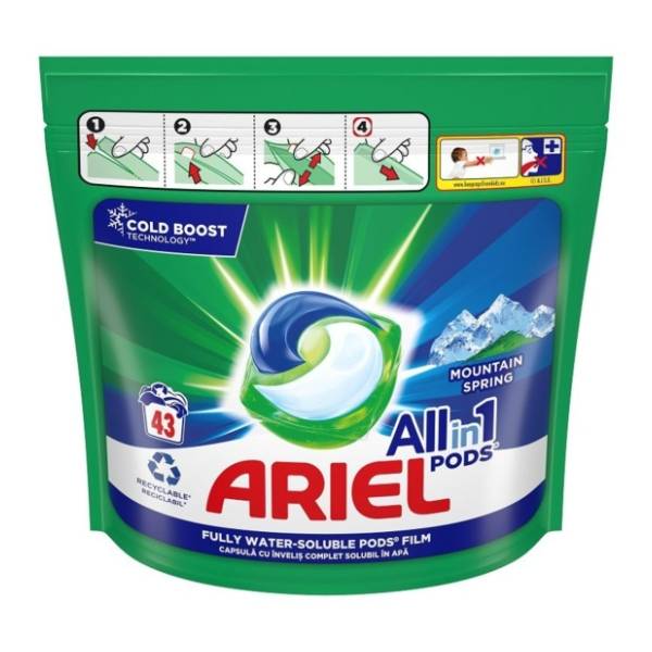 ARIEL PODS Mountain spring kapsule za veš 43kom