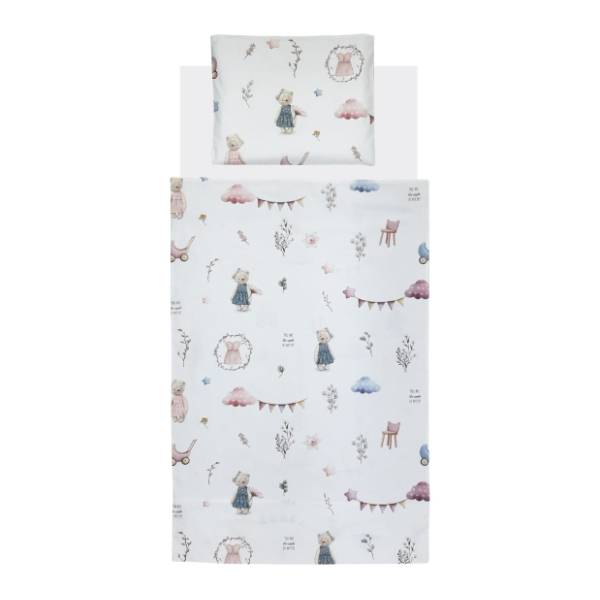 BABY TEXTIL posteljina Retro mede 80 x 120 cm devojčice