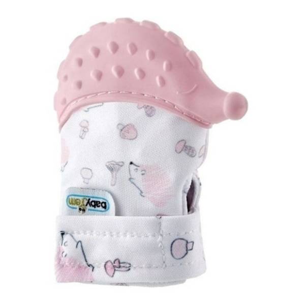 BABYJEM glodalica rukavica Hedgehog pink