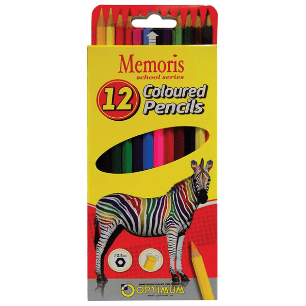 Drvene boje OPTIMUM memoris zebra 12kom